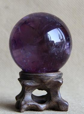 紫色水晶球紫球紫水MOP晶球室原石办磨客厅打酒柜玄关公桌摆件