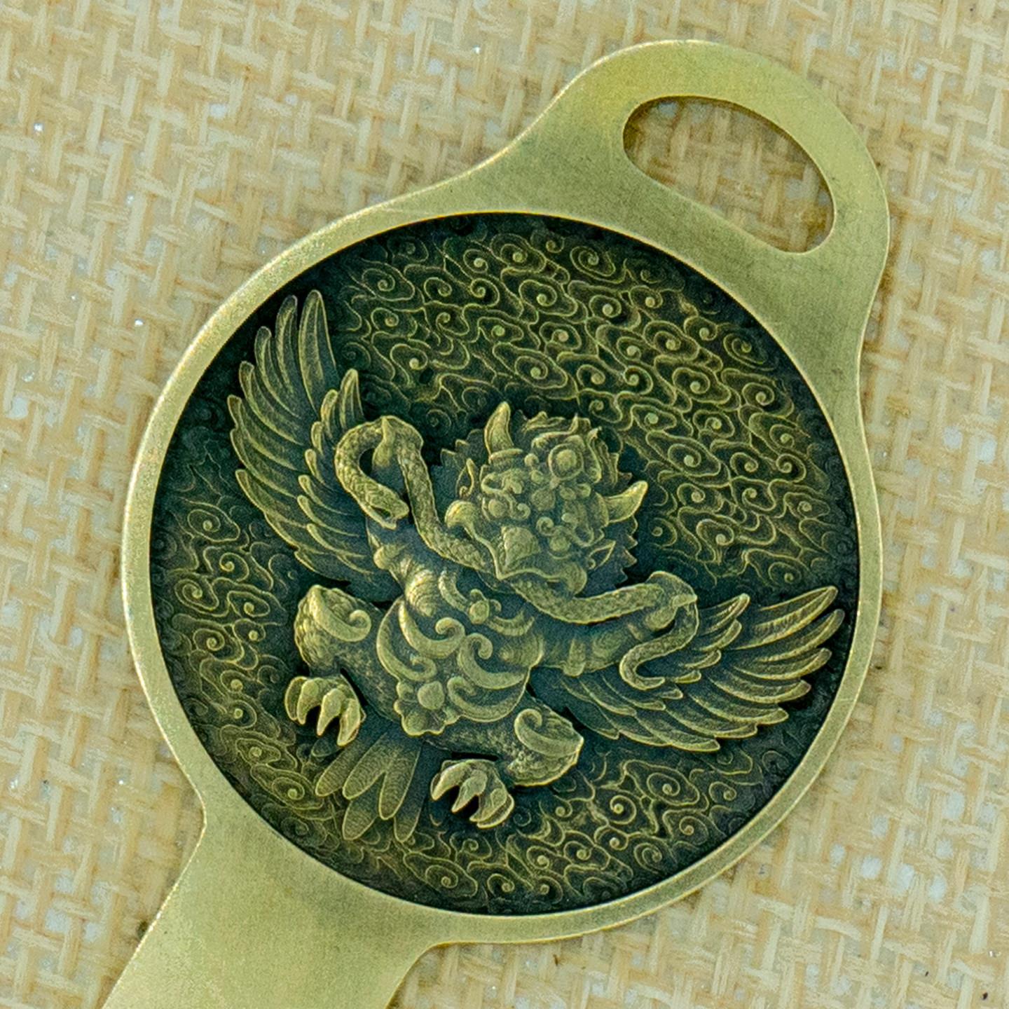 一毛工房定制改装黄铜电动摩托汽车防盗门折叠机械钥匙柄坯胚成品