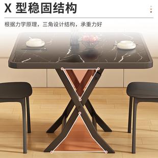 摆摊2024新款 可折叠桌子餐桌家用吃饭小方桌出租房屋小户型便捷式