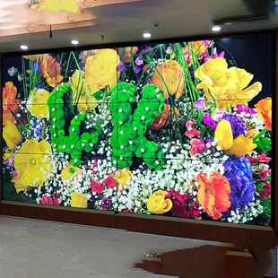 634金监控墙会议室大屏显示支支架 拼接屏落地架带动轮子移铝合式