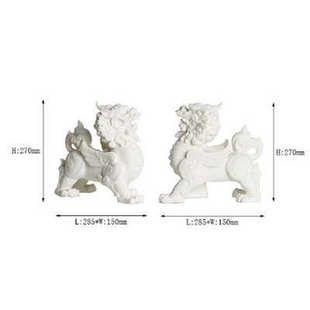 摆设书立书档书房中式狮子貔貅靠样板间摆件客厅桌新书装饰品茶几