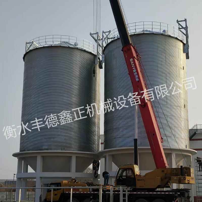 1000吨粮食钢板仓粮站用源厂出品保温通风