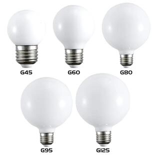 G95奶白龙珠泡 e27奶白玻璃灯泡LED灯泡暖白G80球泡灯G45魔豆灯泡
