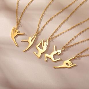 Rhythmic Gymnastics Necklace Women nd 2025 Gymnast Stainless