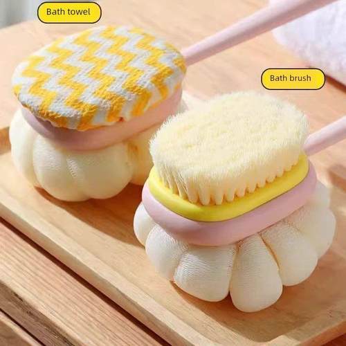 长柄软毛双面沐浴刷二合一背部摩擦沐浴刷沐浴神器不伤害身体沐浴