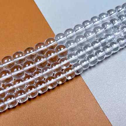 7A天然白水晶直切老型珠半成品白水晶直角老形珠散珠DIY饰品配珠