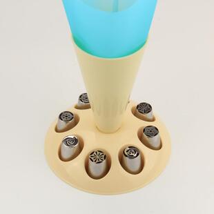 圆形裱花袋放置架辅助器裱花嘴收纳支架支撑练手西点制作烘焙工具