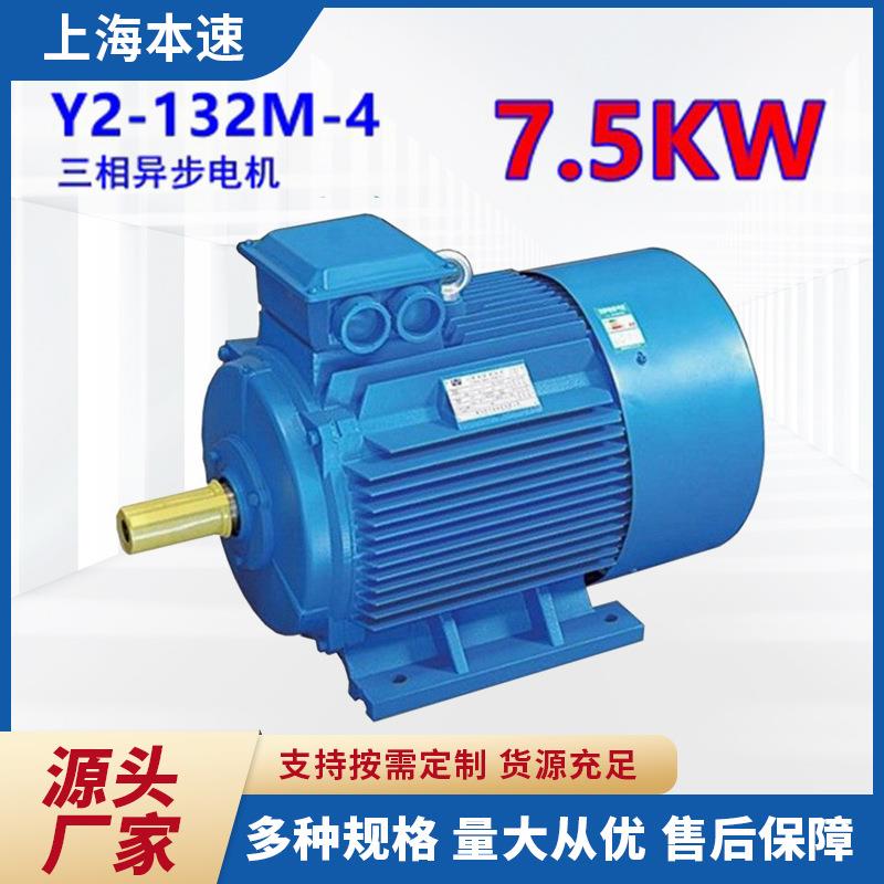 Y2系列三相异步电动机Y2-132M-4 7.5KW 立式同步电机交流马达