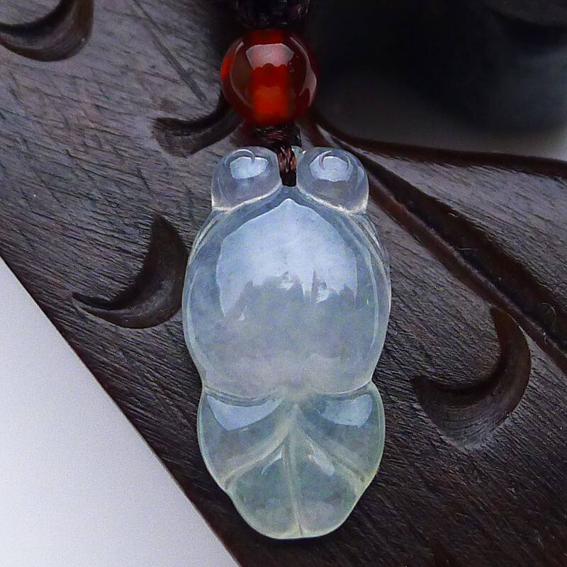 正品A货老坑玉石缅甸天然翡翠鱼冰种年年有余鱼戒面吊坠1.08g