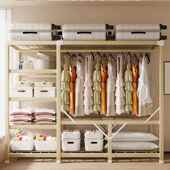 简易衣柜租房衣安家用985卧室免装 柜布衣柜小户型宿舍出单人床边