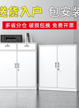 家用文件柜办公铁皮柜文件柜矮柜家用多层储物柜抽屉储藏杂物柜桌