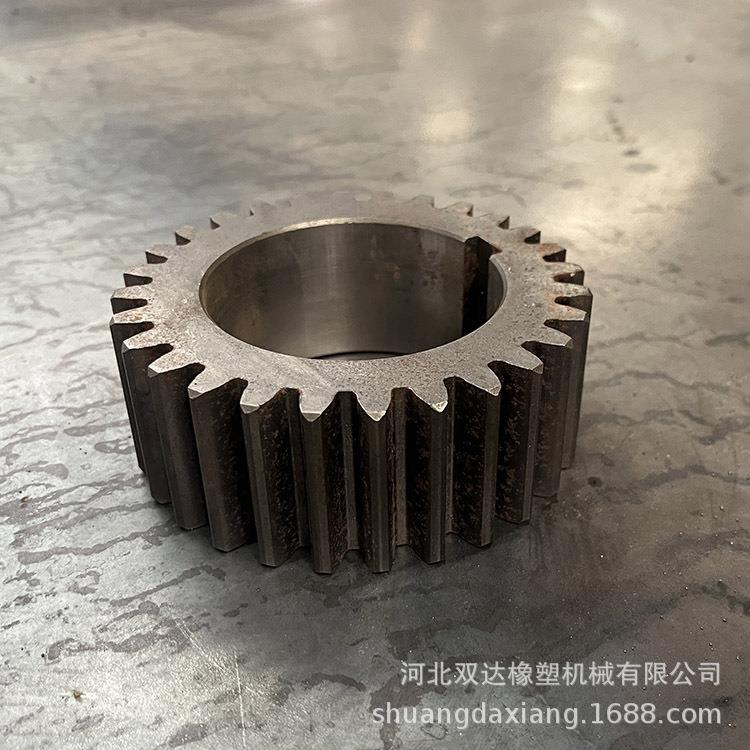 橡胶出条机配件直齿轮双达橡塑非标大齿轮挤出机生产线配件