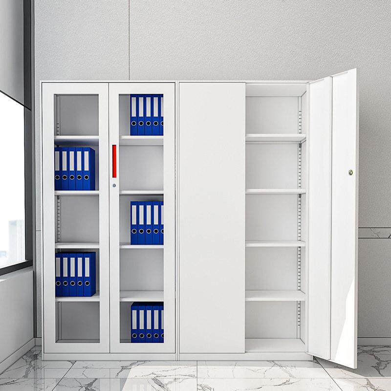 钢制文件柜铁皮柜档案资料柜带锁财务凭证柜矮柜员工储物柜