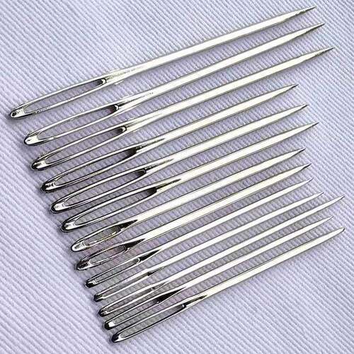 Sharp-pointed large-eyed needles, yarn needles, ribbon embro