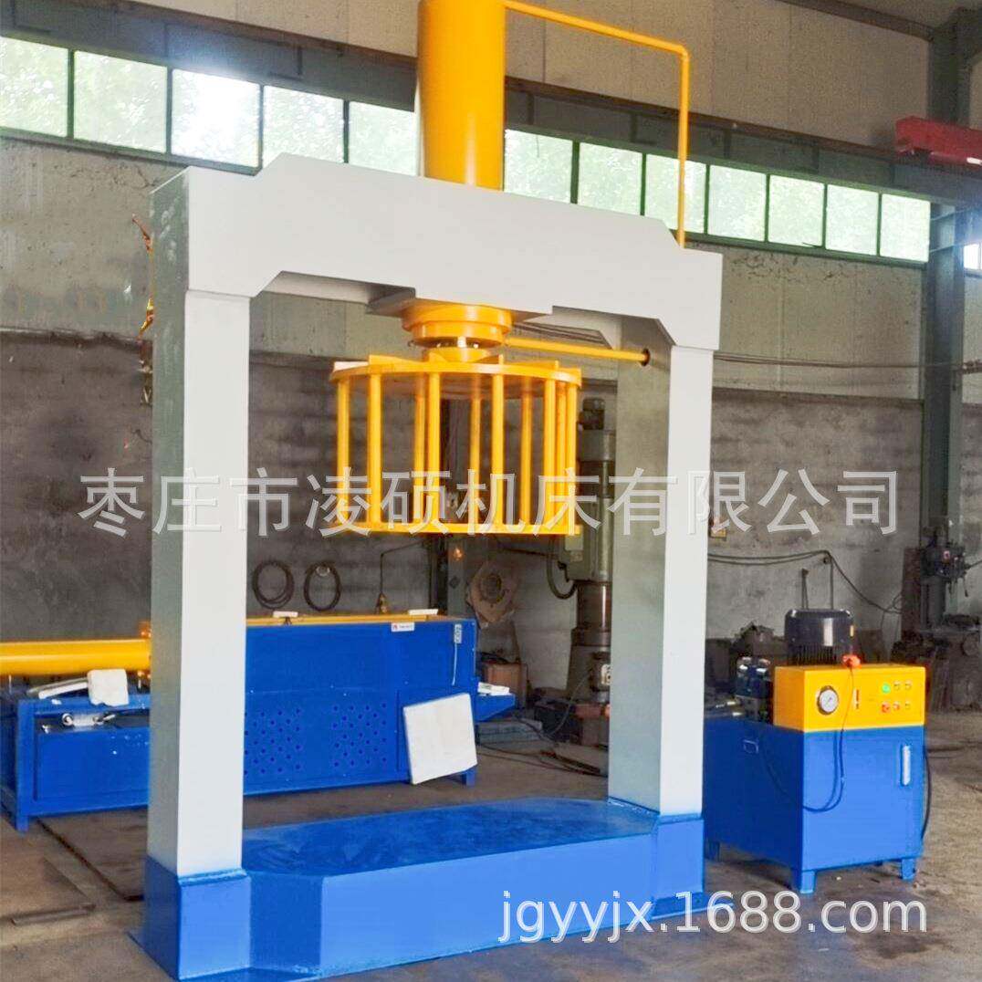 凌硕机床制作压胎工具拆装叉车实心轮胎压胎机