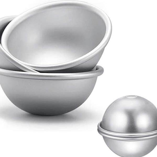 铝合金模具球形DIY浴盐球雪梅娘铝半圆形果冻布丁家庭手工蛋糕