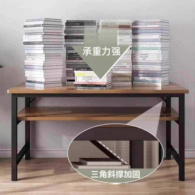 简易桌子长方形出租屋书桌学生窄长条桌学习家用电脑桌椅子双人r*