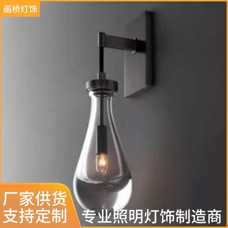 式全美铜吊灯大吸水滴灯客厅卧室房酒店别592墅复式楼楼梯顶书灯