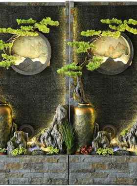 中假山流WMI水水墙喷泉屏幕风庭院饰入户造式景落地装摆件