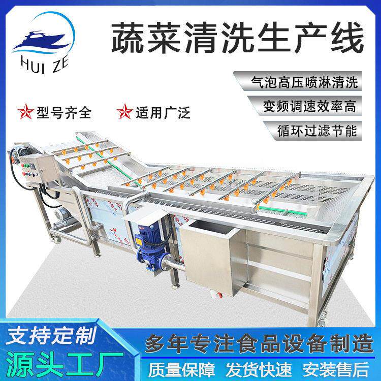 韭菜花自动不锈钢清洗加工设备工厂直供黄花菜气泡喷淋清洗机