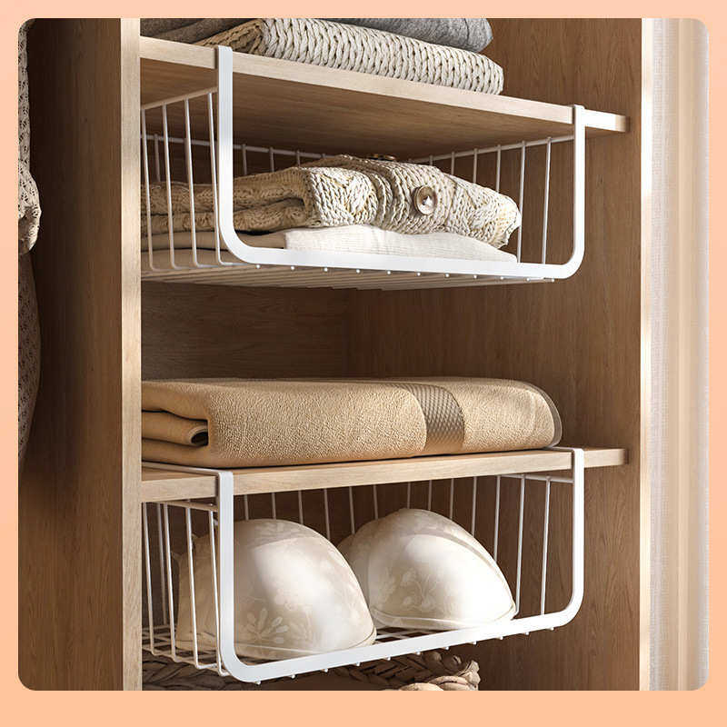 ε衣柜挂篮厨房分层置物架上方收纳隔板吊篮橱柜内下挂架悬挂式,收纳整理,整理架/置物架/收纳架,淘宝优惠券,粉丝福利购,淘宝优惠卷