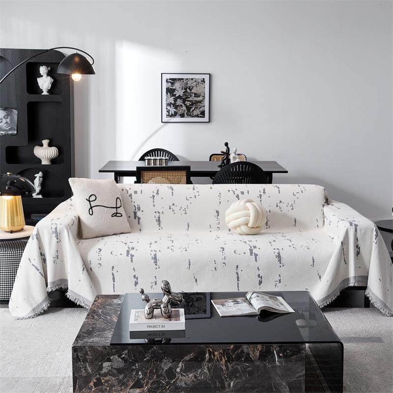 雪尼尔沙发盖布巾轻奢简约四季通用沙发套罩布法式全盖防滑一体式