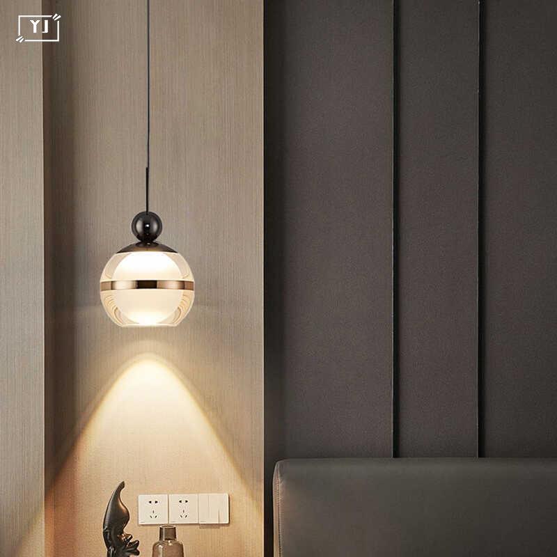 床头吊灯简约现代高级感轻奢北欧极简卧室单头升降长线小吊设计师