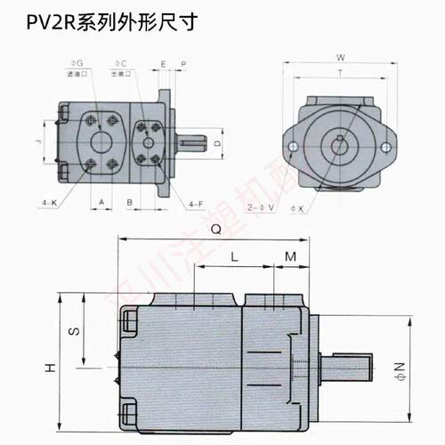 注塑机配件PV2R1-25油泵 低噪音叶片泵/定量泵