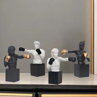 北欧人物雕像树脂摆件客厅电视柜高级感艺术品样板房办公室装饰品