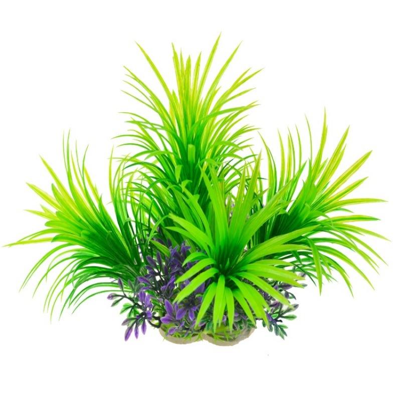 鱼芝景鱼缸塑料水草植物水族箱布景装饰假花草假造景鱼缸造景