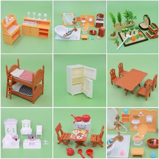 迷你小冰箱食玩模型场景儿童女孩彷真厨房微缩家居摆饰扮家家酒玩