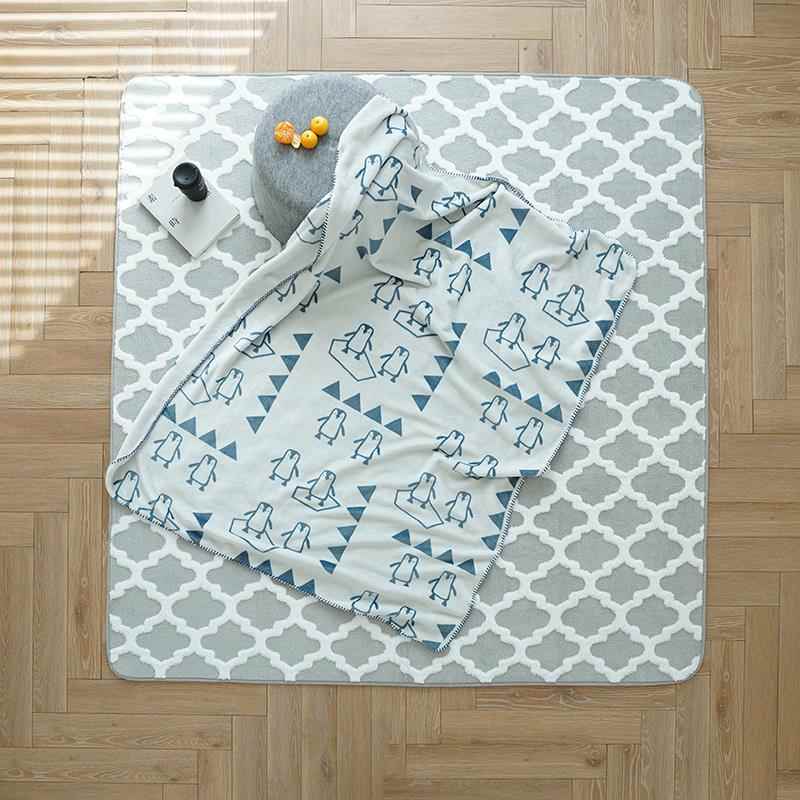 新款STLE AGARDEN提花毛绒抗菌海绵复合地毯 insC几何 灰//粉绿