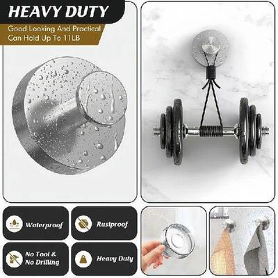 Suction Cup Hooks Stainless Steel Waterproof Suction Cup