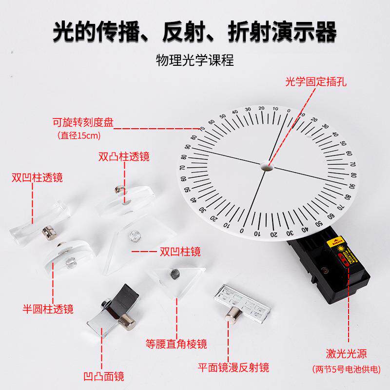 光的传播反射折射演示器教师光在水中的传播演示用大号水槽光具盘
