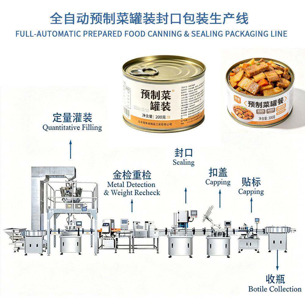 厂家全自动预制菜装封口包装生产线装流水线定制设备