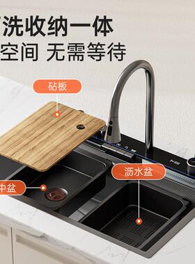 JOMO多功能一体大0单厨房不锈钢水槽洗菜盆5.MMW加槽厚洗碗池G960
