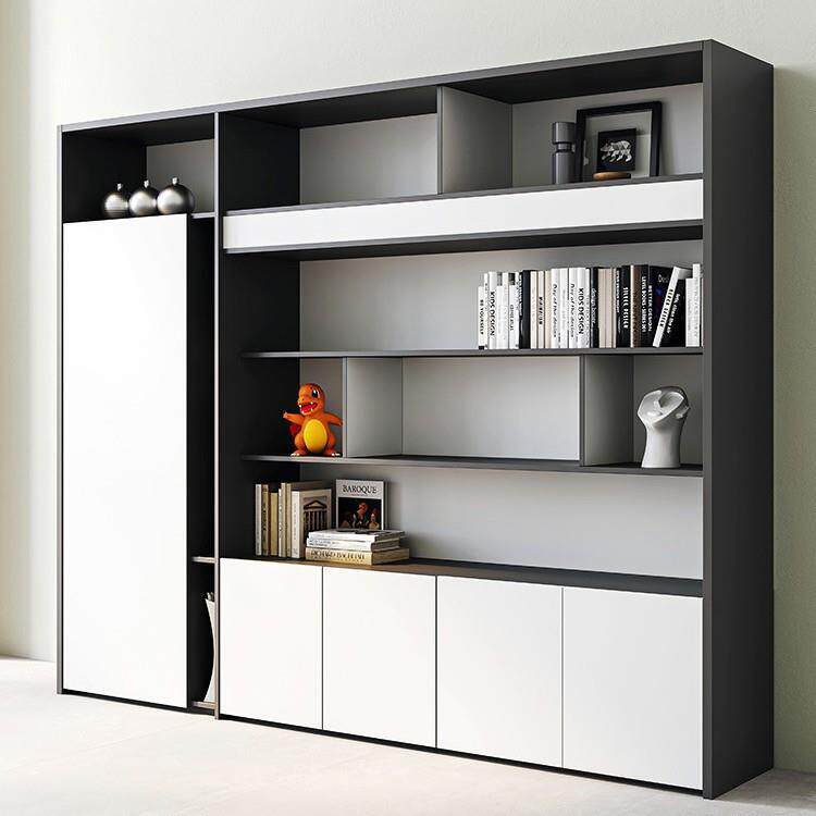 简约现代木质资料柜展示储物柜老板桌配套文件柜书柜书架矮柜组合