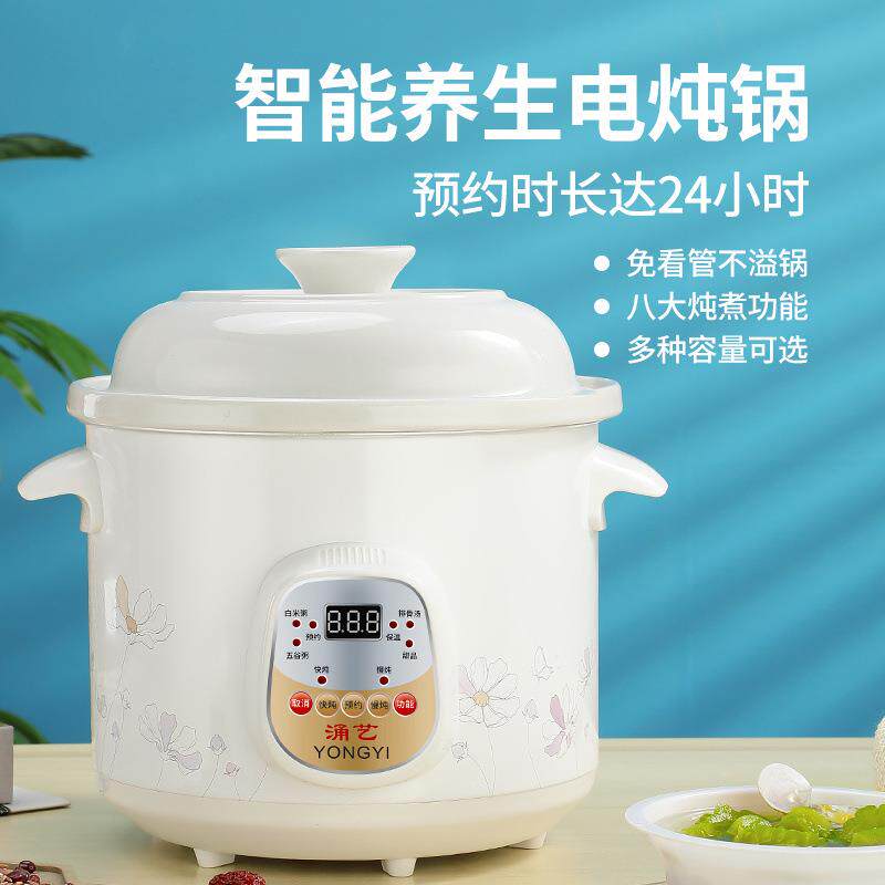 电炖锅陶瓷煲汤锅白瓷智能煮粥宝宝迷你电炖盅小电砂锅厂一件