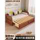 实木沙发床客厅可折叠小户型多功能储物双人床新款 可伸缩推拉两用