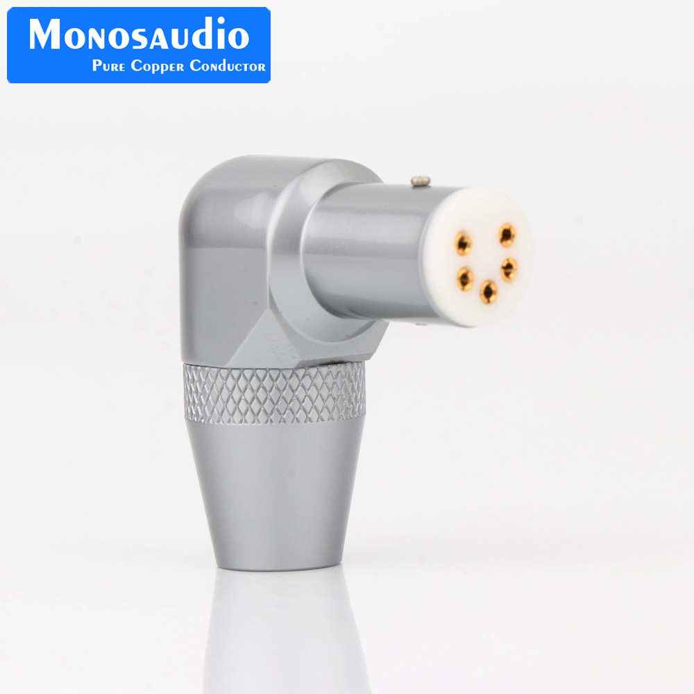 Monosaudio DI91G 镀金弯头唱臂头信号线黑胶LP唱机五针芯母插针