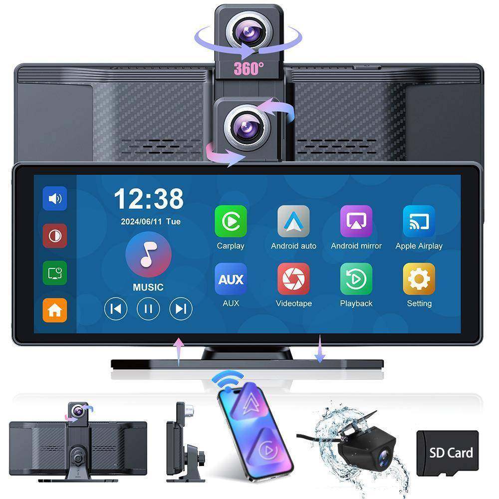 新款安卓车载导航娱乐仪车载无线CarPlay安卓Auto触屏汽车导航屏