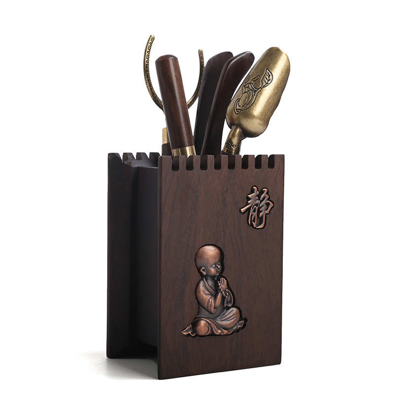 【茶道六君子】黑檀木实木原木零配家用禅意功夫茶创意茶具零配件