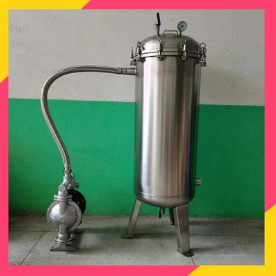 电咏漆袋式过滤器 涂装表面防锈漆渣过滤器 电泳漆隔膜泵过滤机