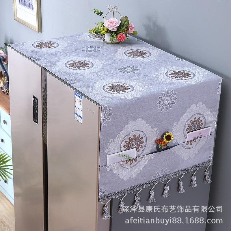 冰箱巾盖布单门开620门家双用冰箱时尚北欧风格罩冰箱巾顶开布