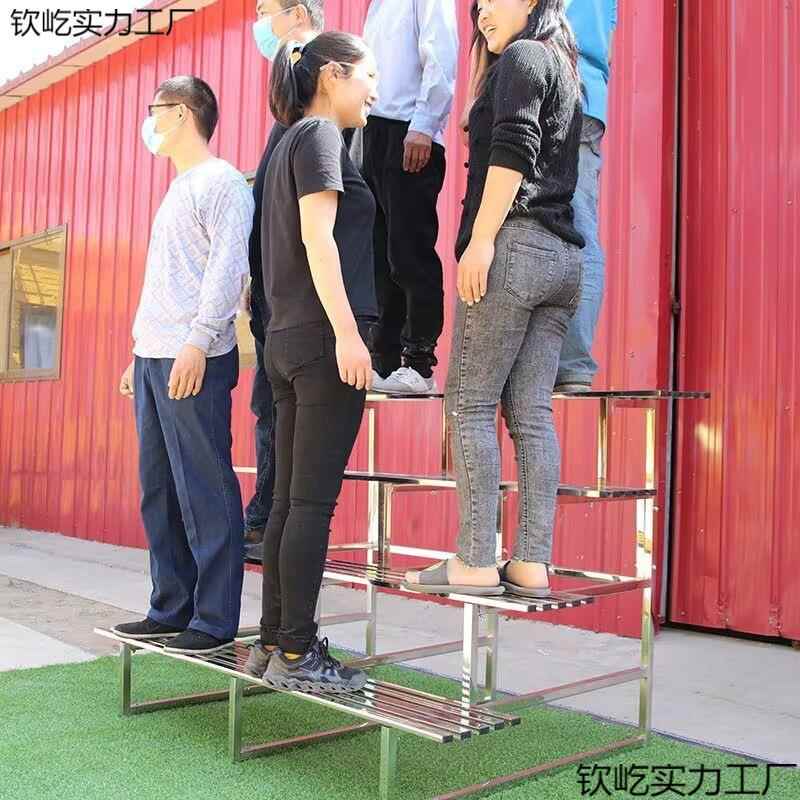 1加厚不锈钢架阳台梯形落地多层花多肉置客厅物户外装饰子花盆架