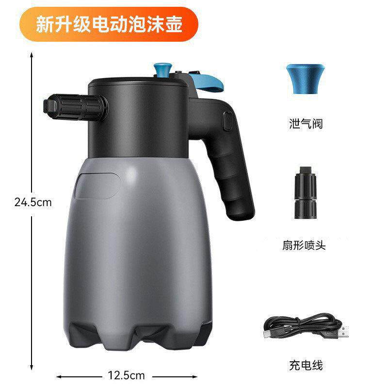 电动洗车泡沫喷壶家用洗车液打泡沫高压pa壶工具全套增压加压