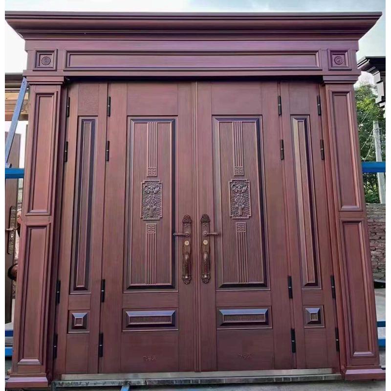 别墅对开大门防盗门四开定制门入户门门双开自建房门家用锌合金
