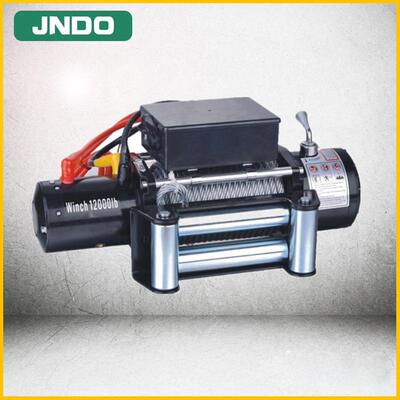 12000磅电动绞盘12V24V钢丝绳汽车牵引脱困救援工具车载电动绞盘