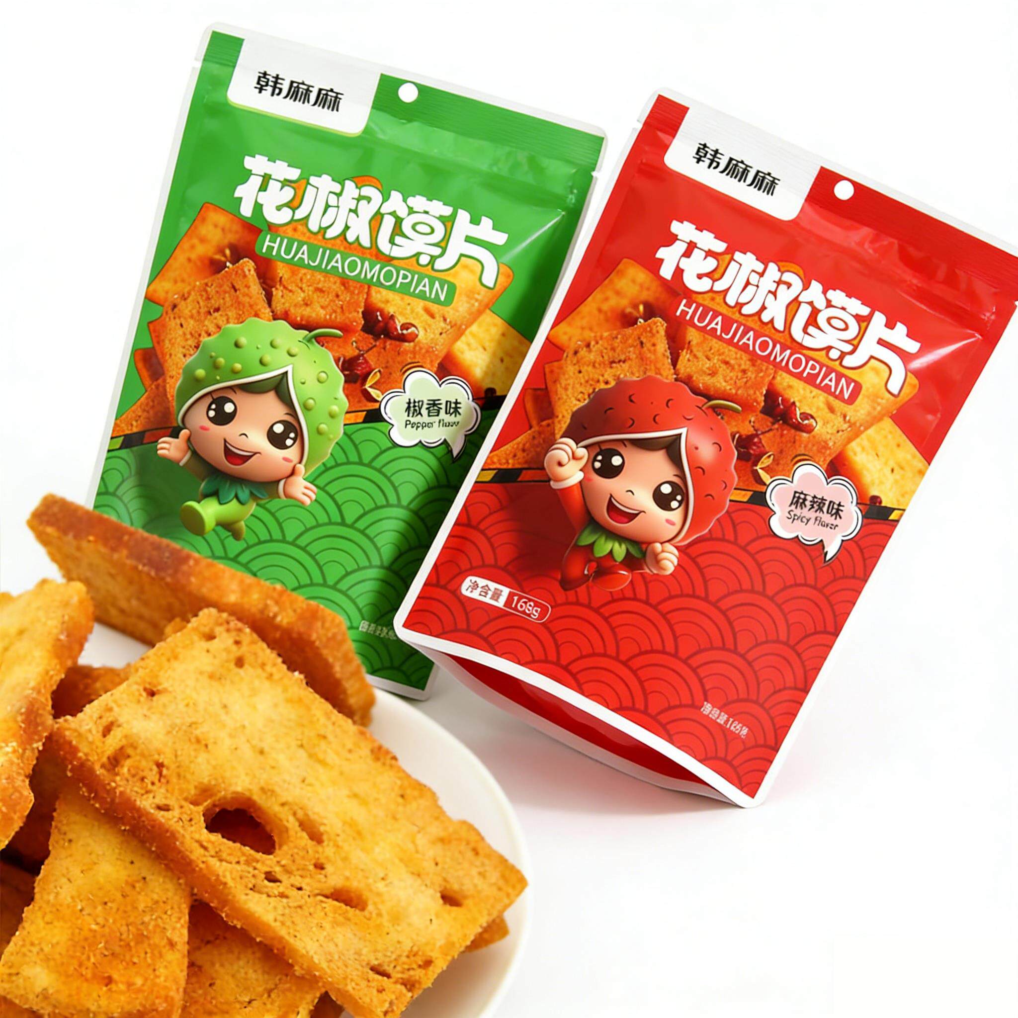 韩麻麻花椒馍片麻辣味椒香味香酥干馍片陕西韩城特产休闲零食香酥