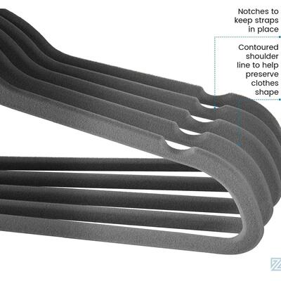 Non slip velvet clothes hanger dress Coat Hanger holder rack